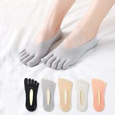 3 peças meias chinelos biqueira fina senhora silicone invisível antiderrapante cinco dedos meias comprar usado  Enviando para Brazil