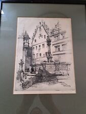 Original etching signed for sale  SCARBOROUGH