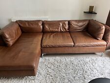 Made.com U-Shaped Leather Sofa. Used. Broken spring in small half, can’t notice for sale  TAUNTON