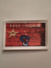 Free Uyghur Uighur Uighurs Muslims sublimation style iron / sew on 3" patch , used for sale  Shipping to South Africa