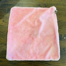 Lovesac 18" X 18” Throw Pillow Cover Pink Fuzzy Fur, used for sale  Shipping to South Africa