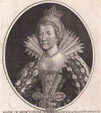 Portrait XVIIe Marie de Médicis Régente Reine France Navarre Henri IV Daret 1654, usado comprar usado  Enviando para Brazil