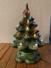 Vintage Ceramic green Christmas Tree Lights Lamp for sale  Calhoun