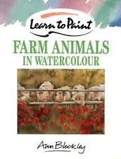 Farm animals watercolour for sale  UK