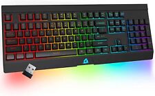 Teclado para jogos sem fio KLIM Rival RGB Ant-Ghosting teclas silenciosas, PC/MAC comprar usado  Enviando para Brazil