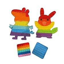 Paquete de juguetes Pop It Sensory Fidget de 4 Peppa Pig, Pikachu y 2 cuadrados multicolor segunda mano  Embacar hacia Argentina