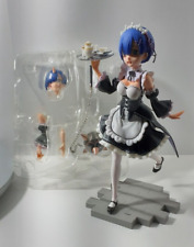 Figura de anime RE Zero Rem vestido de criada bandeja de té PVC modelo de 8,5" alto segunda mano  Embacar hacia Argentina