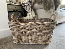 rattan log basket for sale  LIVERPOOL
