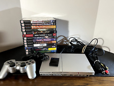 Sony PS2 PlayStation 2 Slim SILVER Console Controller 14 Games Bundle TESTED, used for sale  Carmichael