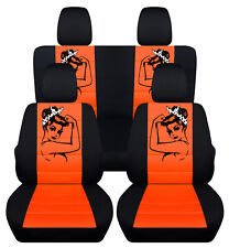 Capas de assento para SUV ajuste personalizado com rebite Rosie preto-laranja compatível com JK wrangler 2dr 07-18 comprar usado  Enviando para Brazil