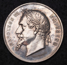1867, Francia, Napoleón III. Medalla de plata ""Exposición Universal"". 64 gm!, usado segunda mano  Embacar hacia Argentina