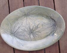 Artist Signed Ceramic Jatropha Leaf Platter for sale  Shipping to South Africa