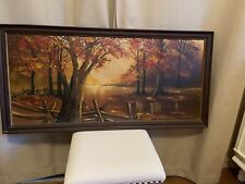 Canvas painting autumn for sale  Cherry Log