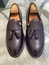 Alden 663 authentic burgundy calfskin leather banker tassel loafers 9.5 B/D for sale  Shipping to South Africa