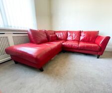 Comfortable red leather for sale  GATESHEAD