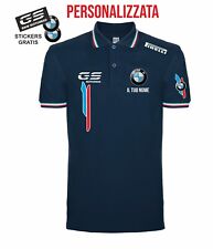 Polo Blu PERSONALIZZATA BMW GS  Italia team Motorsport REPLICA + Stickers comprar usado  Enviando para Brazil
