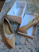 Cute Tan women shoes nine west 8.5 kitten heels for sale  Shipping to South Africa