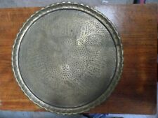 Used, Large Hand Finished Brass Tray / Charger w/Pie Crust Edging for sale  Shipping to South Africa