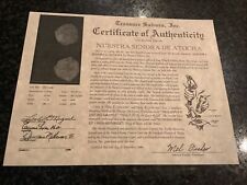 ATOCHA 1622 Treasure Salvors Certificate No Coin for sale  Tavernier