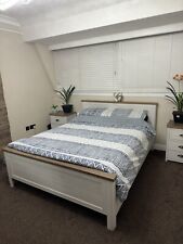 king white wooden bed for sale  SMETHWICK