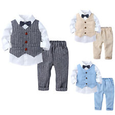 Baby Boys Clothes Toddler Dress Suit Gentleman Suit Set Kids Clothing Set 3PCS for sale  Shipping to South Africa