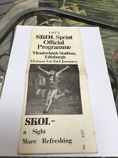 Skol sprint programme for sale  EYEMOUTH