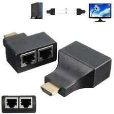 Adaptador Ethernet de rede HDMI para extensor RJ45 duplo sobre Cat 5e/6 4K 1080P HD Reino Unido comprar usado  Enviando para Brazil