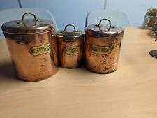 tea coffee sugar tin set for sale  LEIGH