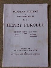 Purcell henry songs for sale  SALISBURY