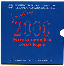 ITALIA DIVISIONALE 2000 con GIORDANO BRUNO ARGENTO 1000 £. usato  Perugia