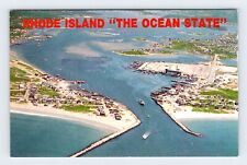 Cartão postal antigo não usado OLP22 vista aérea Galilee Breachway Rhode Island Coastline comprar usado  Enviando para Brazil