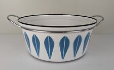 Vtg MCM Catherine Holm Blue Lotus Casserole Enamelware Pan Serving Dish 10.5" for sale  Shipping to South Africa