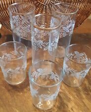 Drinkware barware etched for sale  Shipping to Ireland