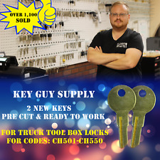 CH501-CH550 Pair of  KEYS FOR TRUCK tool box. Cut 2 CODE. licensed locksmith, for sale  Shipping to South Africa
