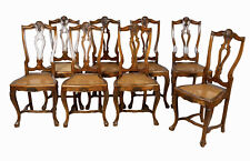 Juego de 8 sillas de comedor de nogal talladas italianas del siglo XIX - segunda mano  Embacar hacia Argentina