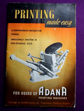 Letterpress adana printing for sale  MARLOW