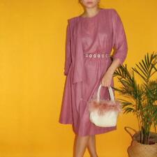 Używany, Vintage fioletowa ręcznie robiona sukienka rozm. S/M na sprzedaż  PL