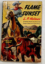 Flame Sunset LP Holmes Pulp Action Western Pocket Book Antigo 1948 Ação Cowboy comprar usado  Enviando para Brazil