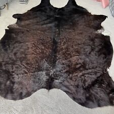 Cowhide rug black for sale  UK