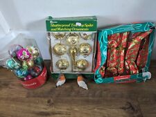  VINTAGE CHRISTMAS Decorations Baubles Crackers for sale  Shipping to South Africa