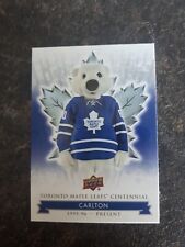 2017 Upper Deck Toronto Maple Leafs Centennial Mascot Carlton The Bear Card# 100 for sale  Shipping to South Africa