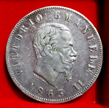 moneta italia argento 1863 usato  Zerbolo