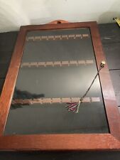 Vintage Mahogany Wood Spoon Display Case Glass Door i740 for sale  Shipping to South Africa