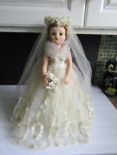 Vintage 1950's Madame Alexander Elise Doll 16" Bride Doll in Wedding Gown LOVELY for sale  USA