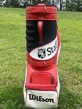 Vintage Wilson Staff Golf Bag 3 Way Divider Made In USA No Strap Cart Bag for sale  Shipping to South Africa