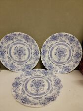 Arcopal Honorine Dinner Plates 10.75” Blue & White Milk Glass France lot of 3 for sale  Shipping to Canada
