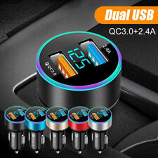 1 peça carregador de carro USB display LCD QC3.0 isqueiro carregador rápido comprar usado  Enviando para Brazil