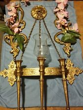 VTG Syroco (1952,1966) 3 Candle Scone Holder W/Hanging Chains & L,R. 2336R Wall for sale  Shipping to South Africa