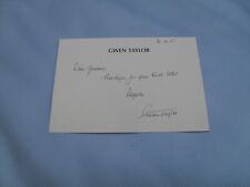 Gwen taylor autograph for sale  CARDIFF