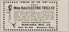 1954 Anuncio impreso Minn-Kota carrete eléctrico motores de pesca Moorhead, Minnesota, usado segunda mano  Embacar hacia Argentina